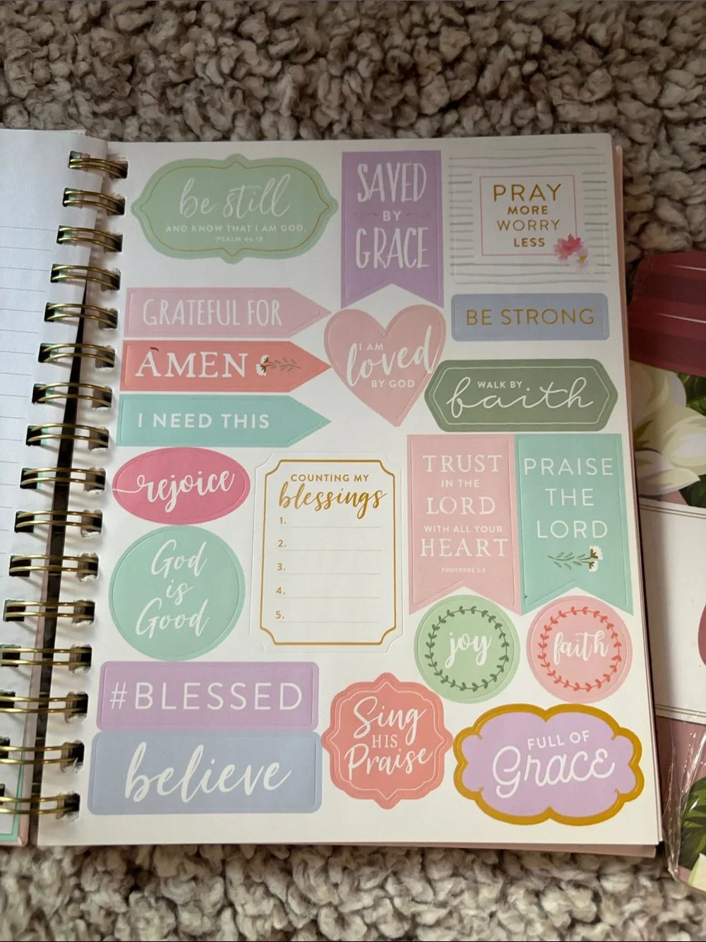 Pink Floral Prayer Journal & Coffee Lover Notepad Bundle - Pink
